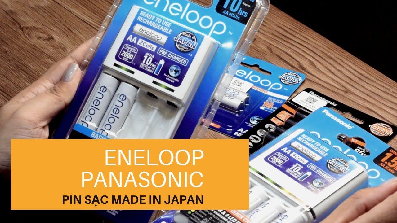 Pin sạc Eneloop Panasonic AA, AAA chính hãng mua ở đâu Hà Nội смотреть онлайн
