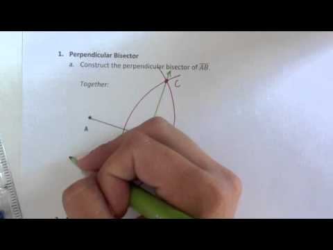 Construction 1, 2 Perpendicular Bisector & Midpoint смотреть онлайн