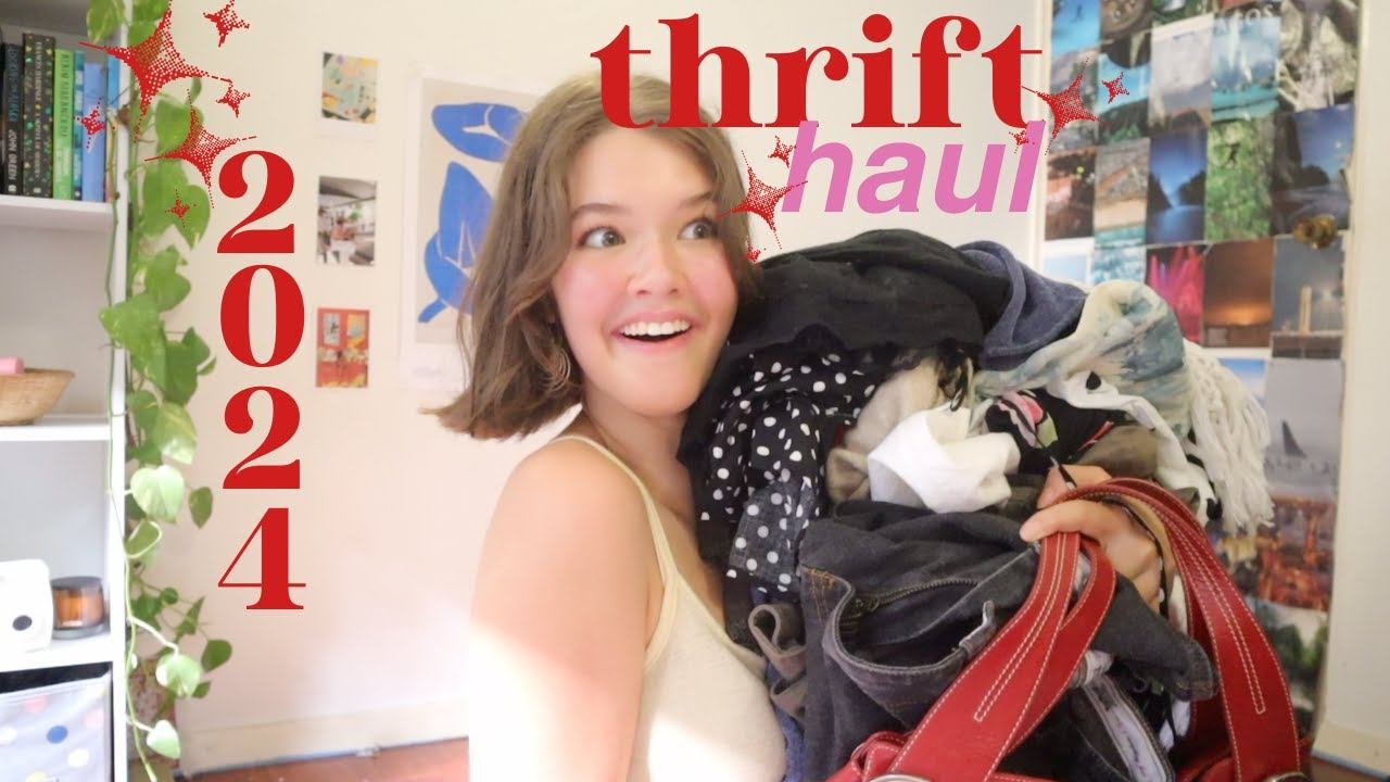 the best try-on thrift haul!! new closet for 2024! 🍒 смотреть онлайн