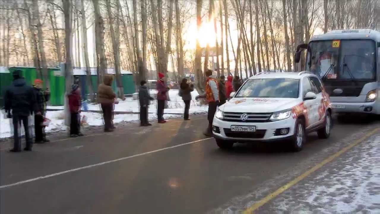 Факел Олимпийского огня в Красноярске смотреть онлайн