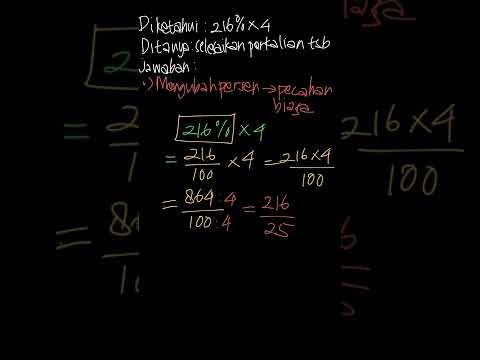 Selesaikan perkalian berikut. 216% x 4 = | Pintar Matemati | Kelas 5 | 6 | Matematika смотреть онлайн