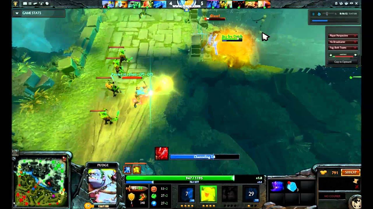 DOTA 2 INSANE HOOK WITH PUDGE смотреть онлайн