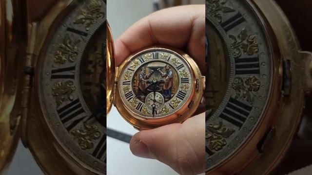 Швейцарские карманные часы XIX века с автоматонами-кузнецами смотреть онлайн