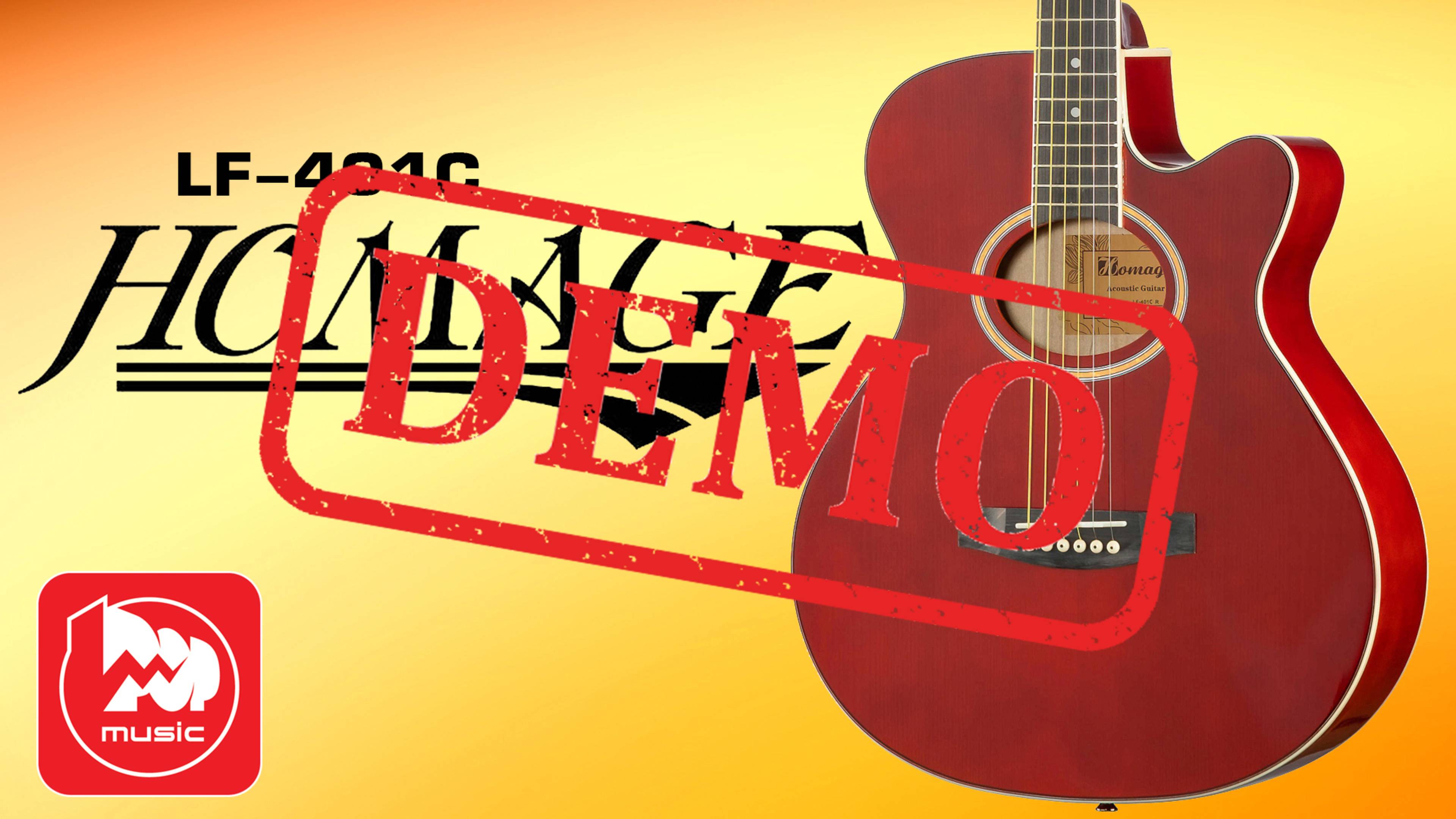 Акустическая гитара HOMAGE LF-401C-B - демонстрация звучания смотреть онлайн