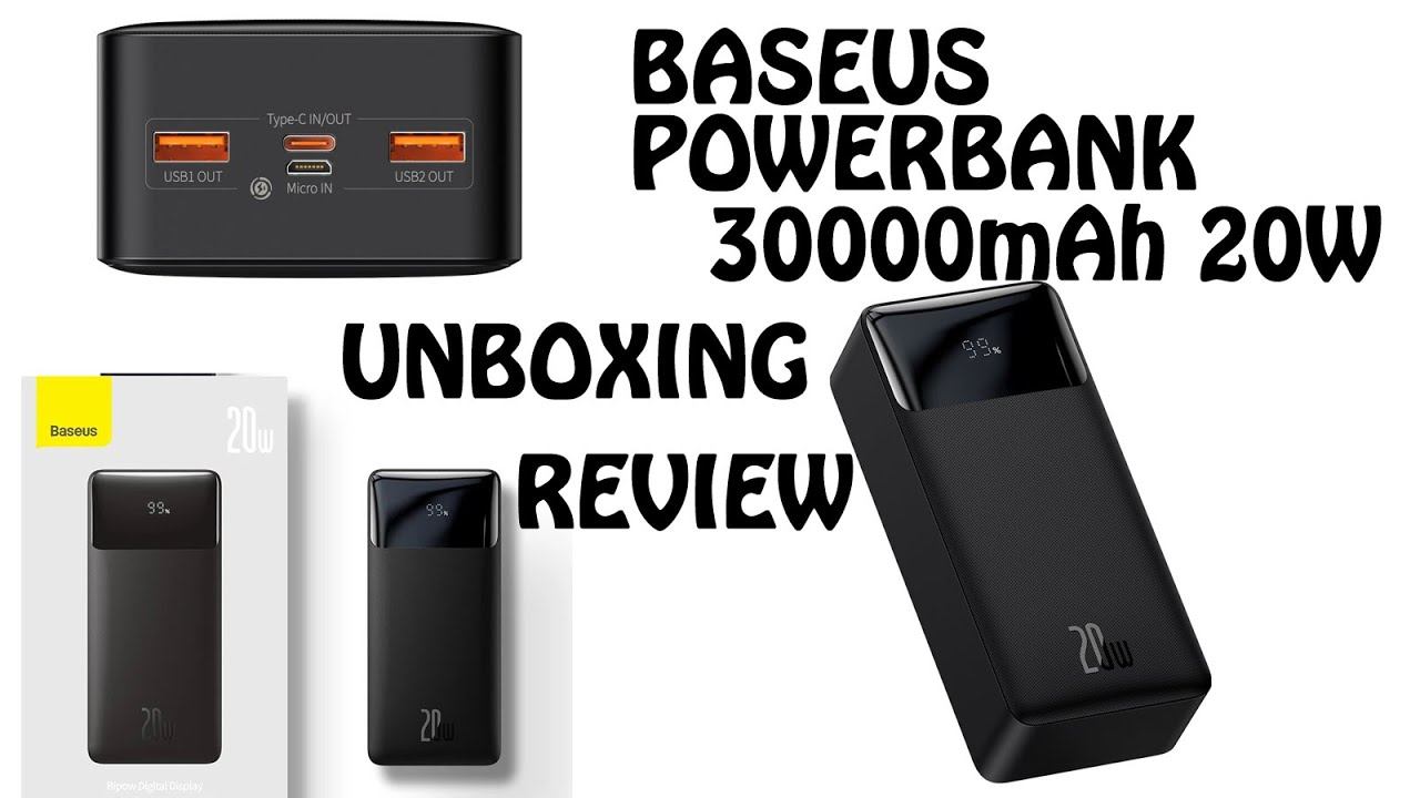 Top Baseus Power bank 30000mAh 20W Unboxing Review - Charge Small and Large Devices смотреть онлайн