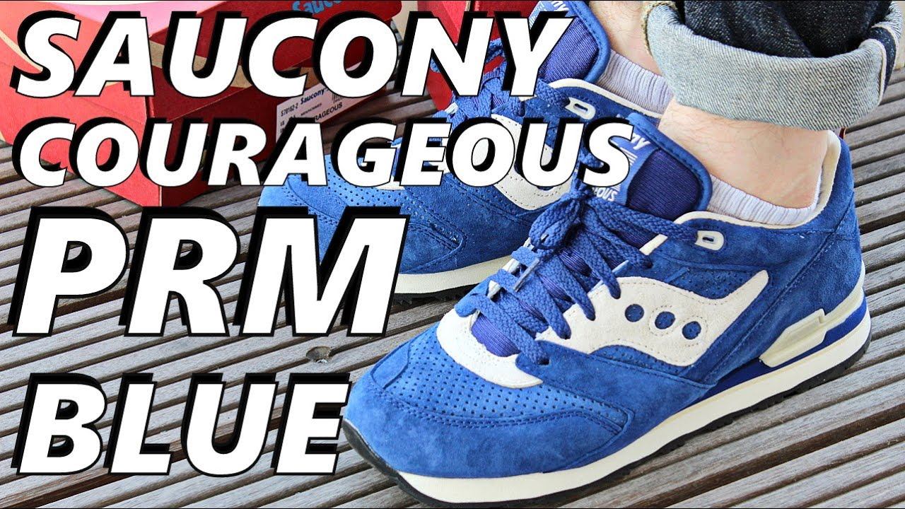 Saucony Courageous Premium Blue On feet смотреть онлайн