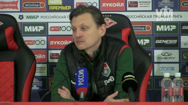 Михаил Галактионов о прострации в первом тайме и необходимости "спуска на землю". смотреть онлайн