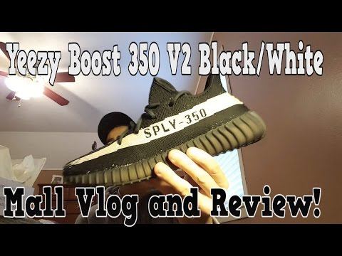 Yeezy Boost 350 V2 Black/White Sneaker Vlog and Review! смотреть онлайн