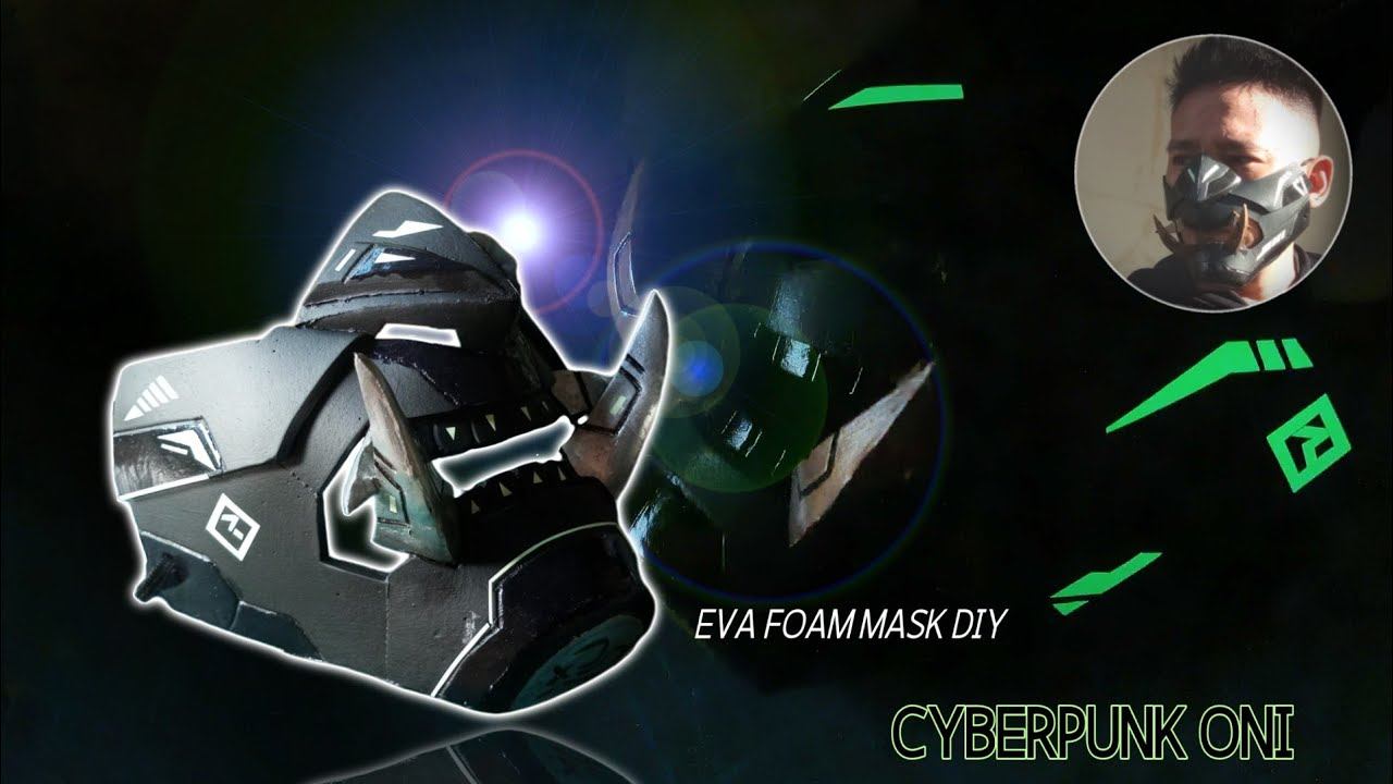 Cyberpunk oni mask - custom EVA foam face mask - Glow in the dark theme смотреть онлайн