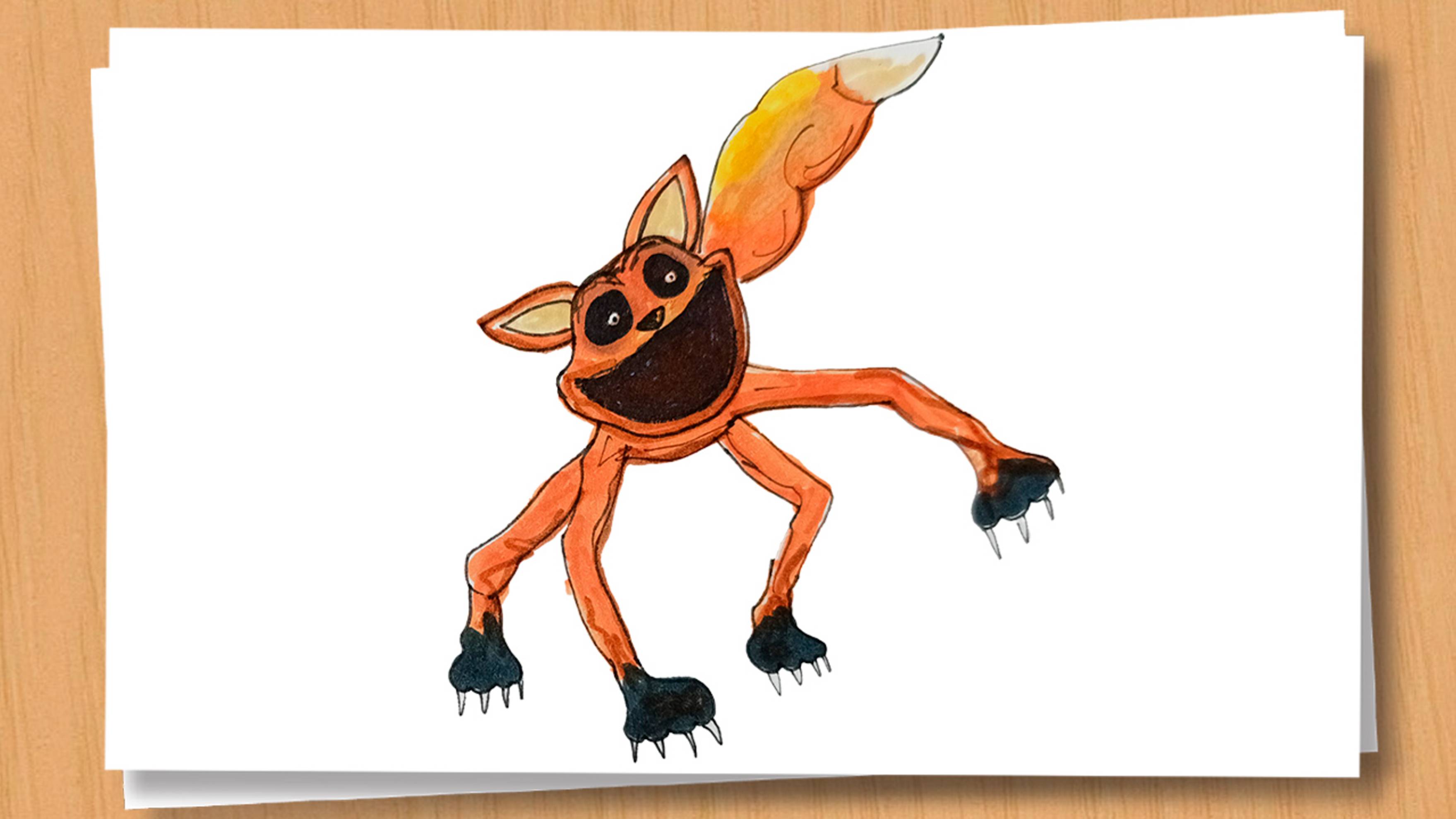 Как нарисовать Улыбающегося зверя ЛИСА / Drawing Monsters Frowing Critters смотреть онлайн