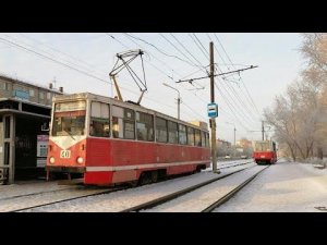 Омский трамвай Запись с регистратора Маршрут 4 Ул. Котельникова - П. Амурский за 15 минут Весна 202