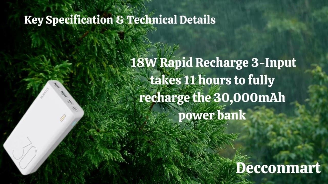 ROMOSS 30000mAh Li-Polymer Power Bank смотреть онлайн