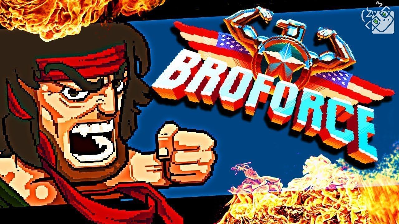 Как я с друзьями пытались пройти миссию в Broforce смотреть онлайн