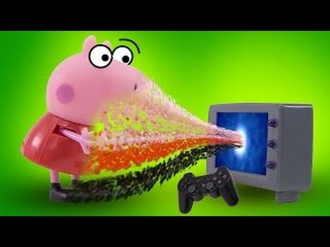 Свинка Пеппа попала в телевизор видеоигра онлайн на русском Peppa Pig Мультик из игрушек С смотреть онлайн