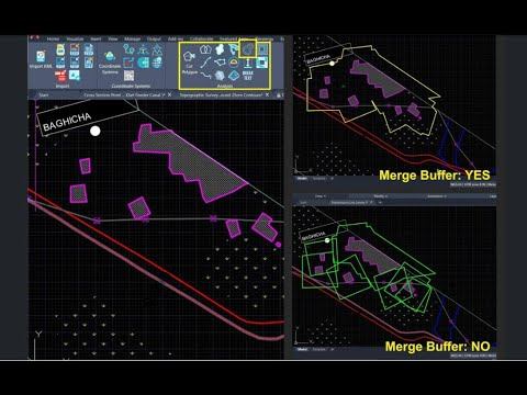 Create Buffer around Closed Polylines (Polygons) in AutoCAD смотреть онлайн