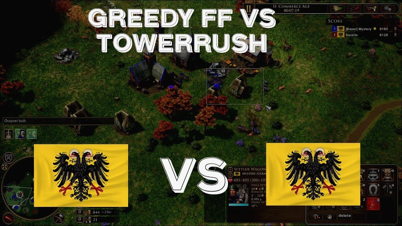 Greedy FF vs Towerrush im Deitschen Mirror | Age of Empires 3: Definitive Edition смотреть онлайн