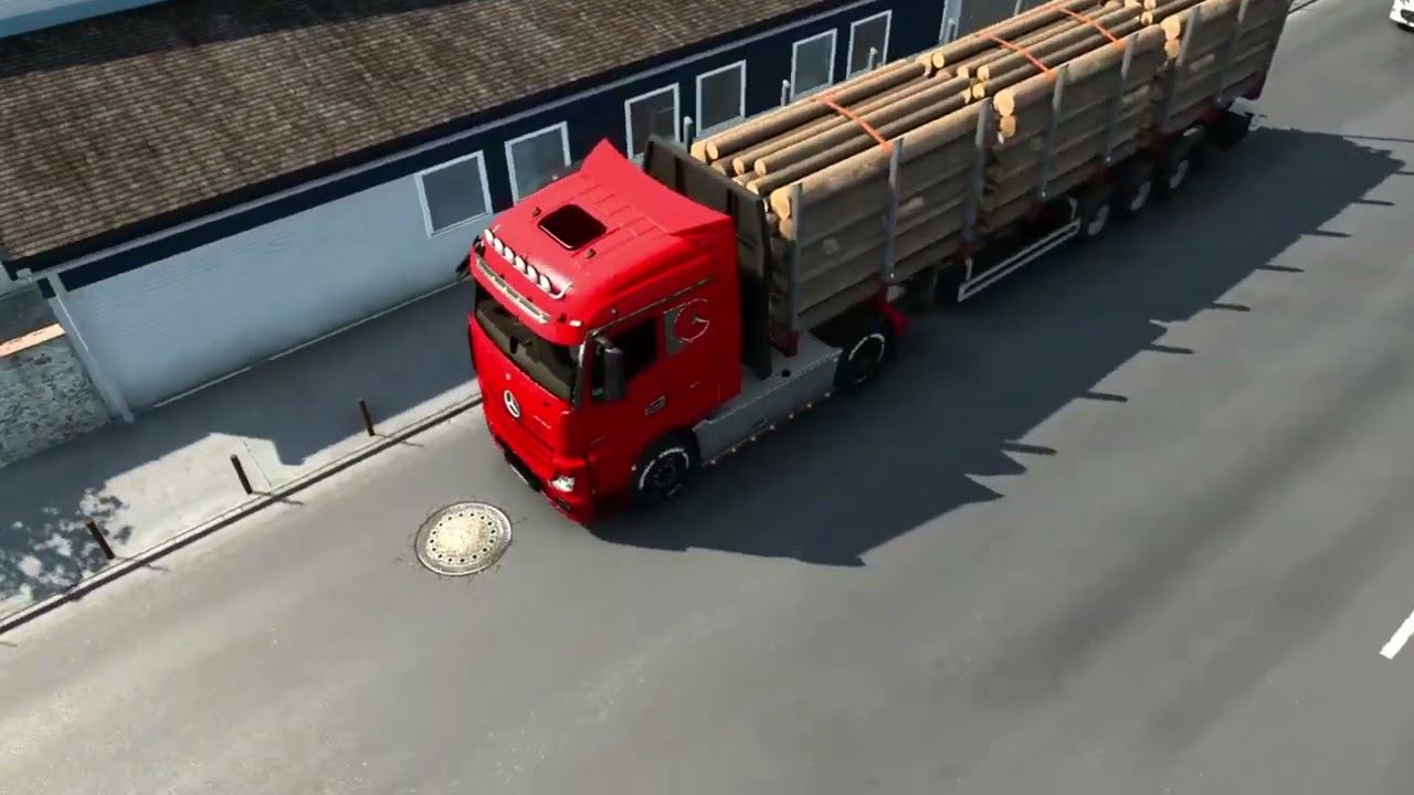Euro Truck Simulator - Рейс с брёвнами - MERCEDES privat смотреть онлайн