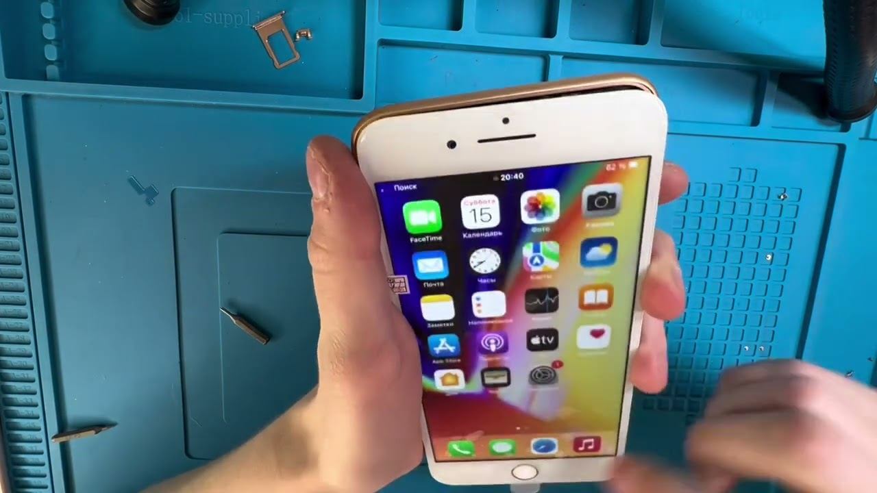 Замена батареи iPhone 8 plus смотреть онлайн