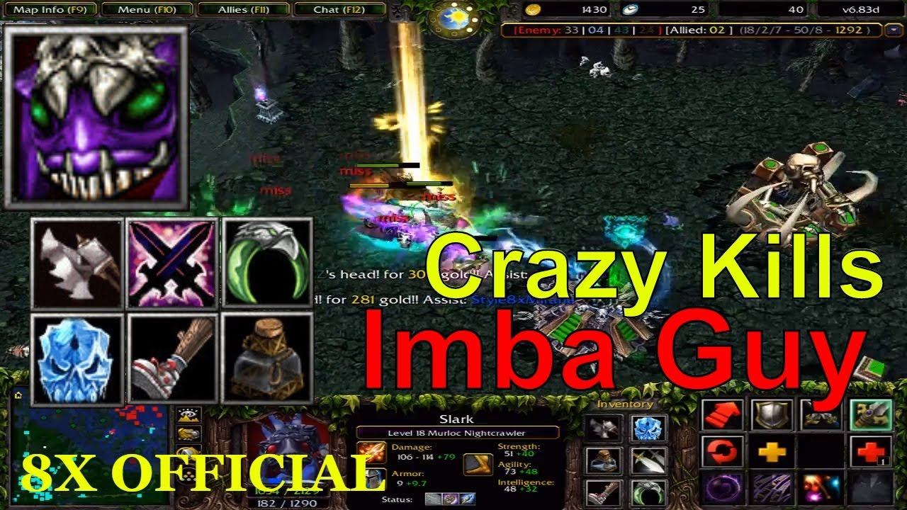 DotA 6.83d Slark Crazy Kills-DotA 1 8X Official смотреть онлайн