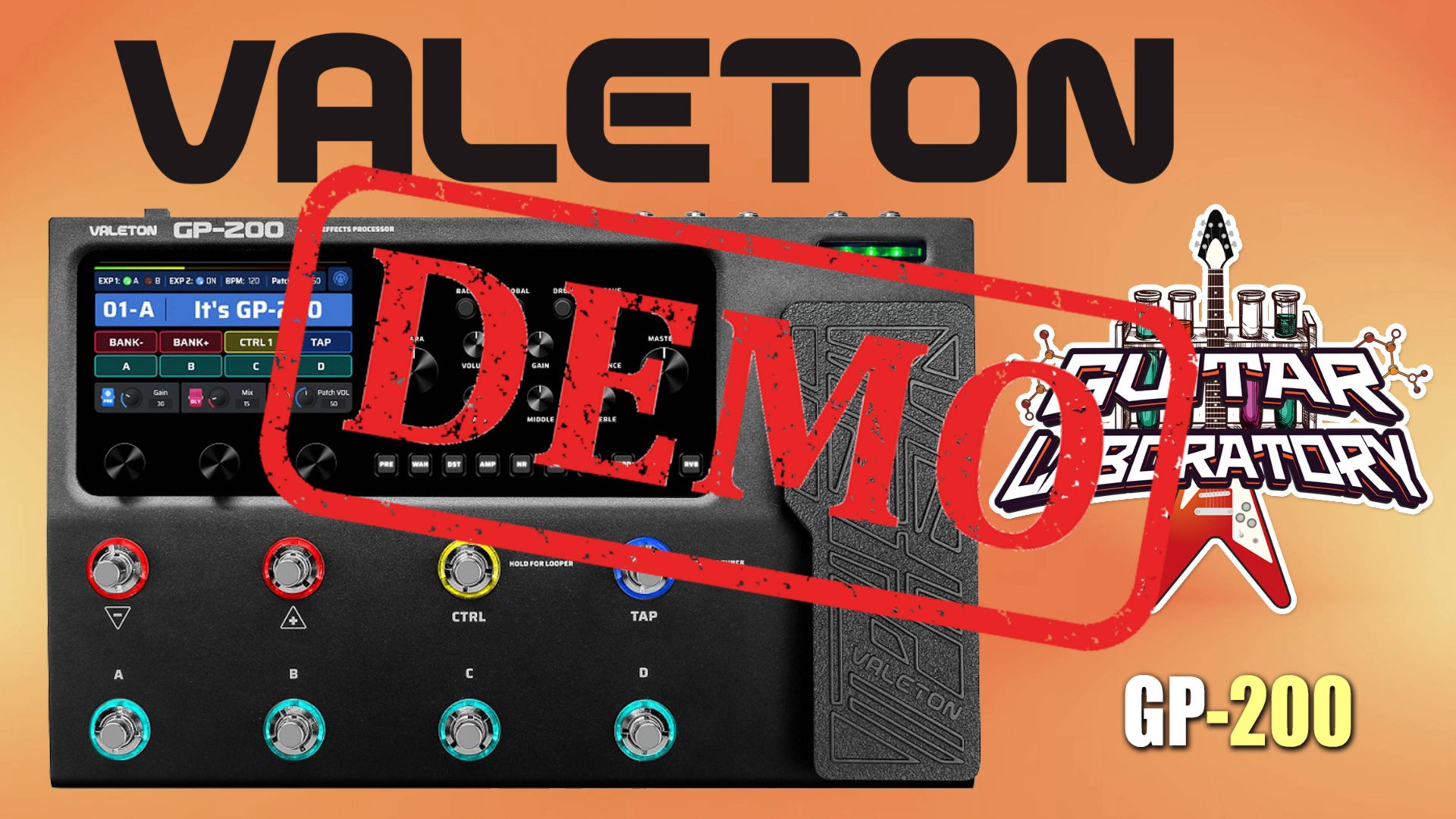 Процессор эффектов VALETON GP-200 - демонстрация звучания смотреть онлайн