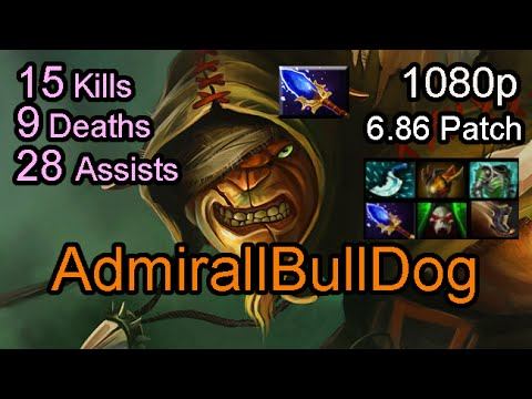 AdmiralBullDog Bristleback Aghanims 6.86 patch Pub Ranked Full Game смотреть онлайн