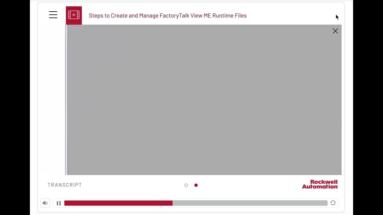 steps to create and manage a FactoryTalk View ME Runtime file смотреть онлайн