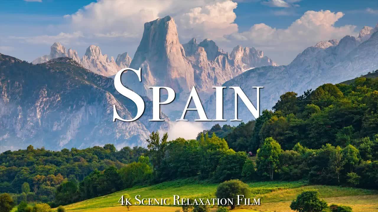 Spain 4K - Scenic Relaxation Film With Calming Music смотреть онлайн