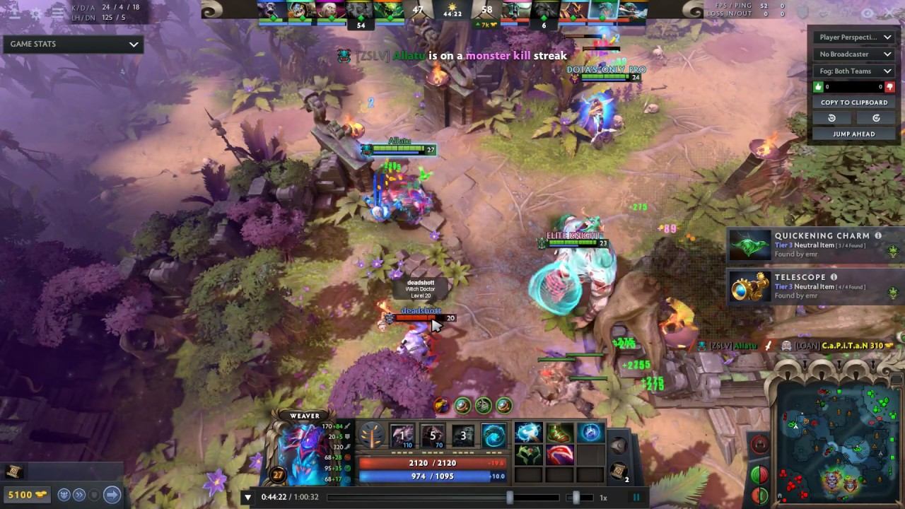 Dota 2 Weaver gameplay moments смотреть онлайн