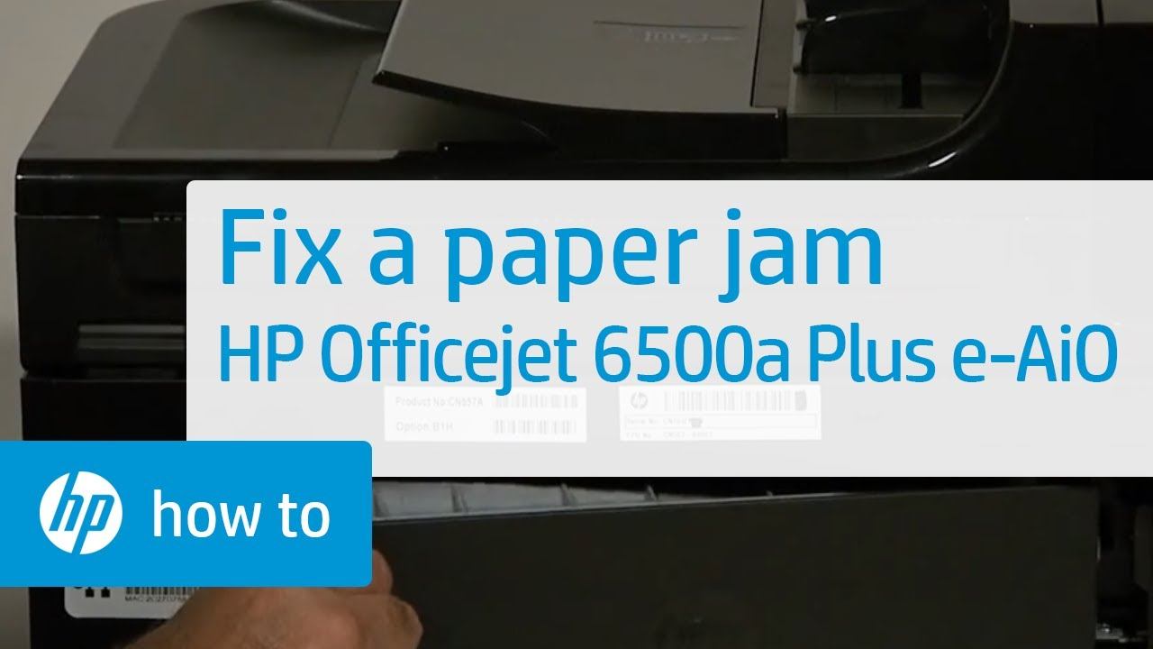 Fixing a Paper Jam | HP Officejet 6500a Plus e-All-in-One Printer (E710n) | HP смотреть онлайн