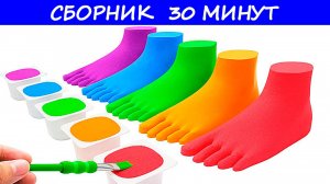 Сборник #7 мультиков для самых маленьких зрителей. Кинетический песок. Новые игрушки. Слаймы. Звуки