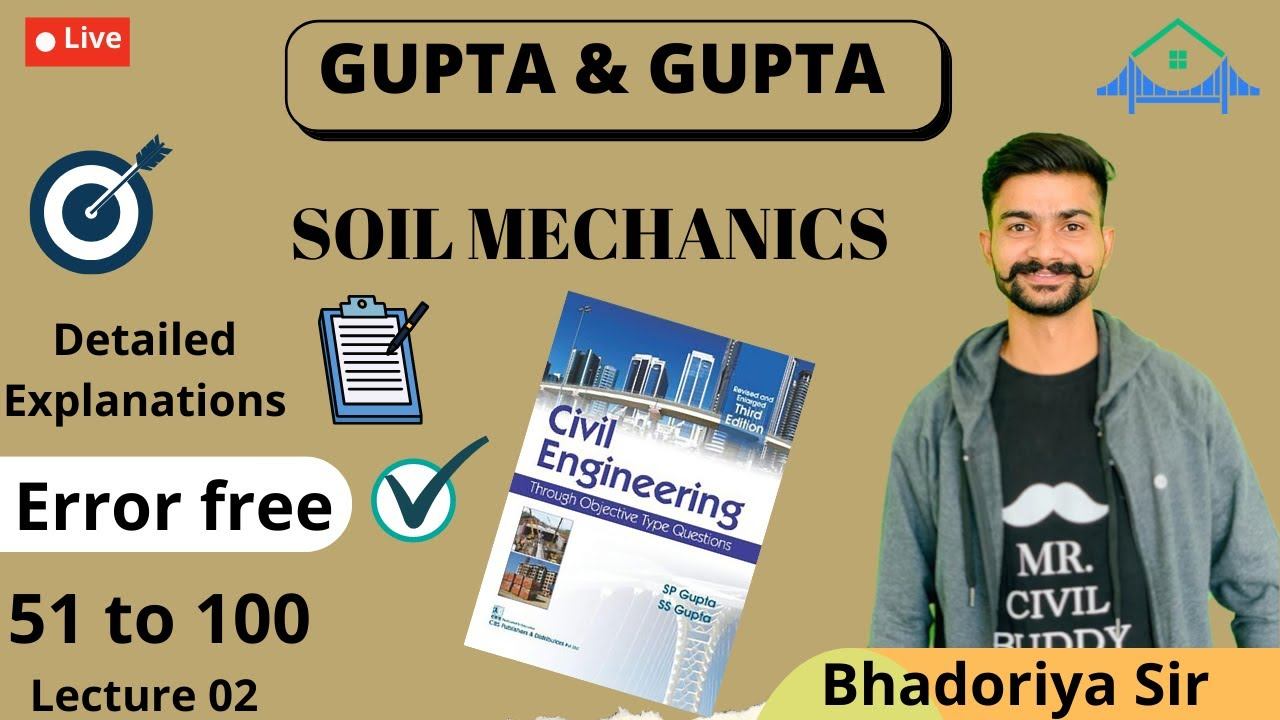 #2 Soil Mechanics GUPTA AND GUPTA Error free Solution DFCCIL SSC JE RSMSSB JE UPSSSC JE смотреть онлайн