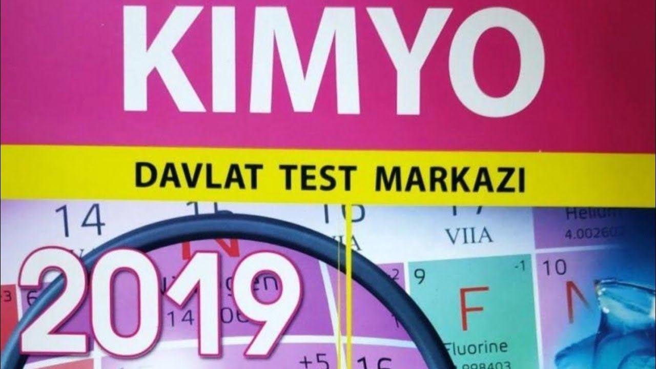 Kimyo Dtm 2019 1-mavzu 3-4-savollar Yechimi