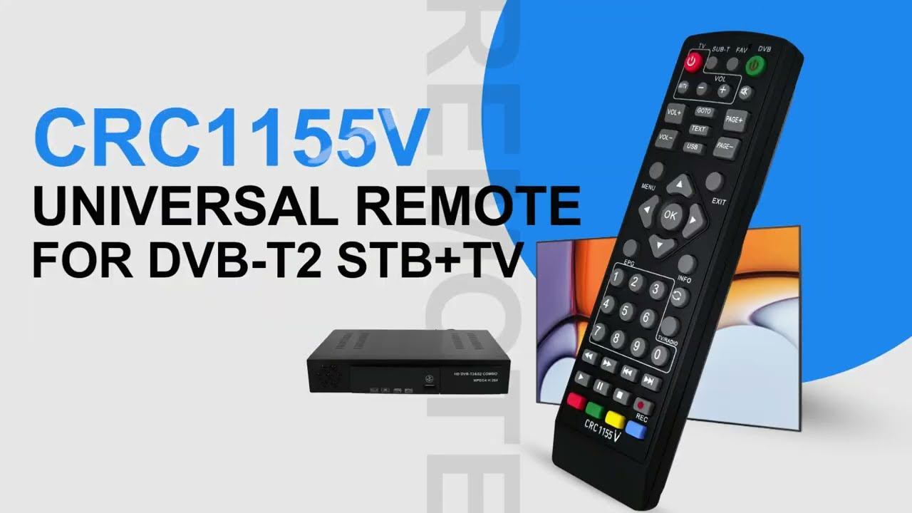 Universal Remote Control For TV, DVB-T2 Satellite Television Receiver Box/STB Set-top Box CRC1155v. смотреть онлайн