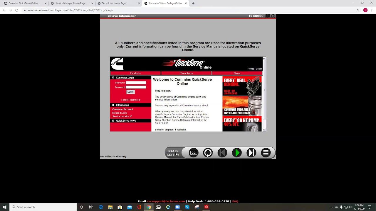 Cummins Quickserve Login and Testing смотреть онлайн