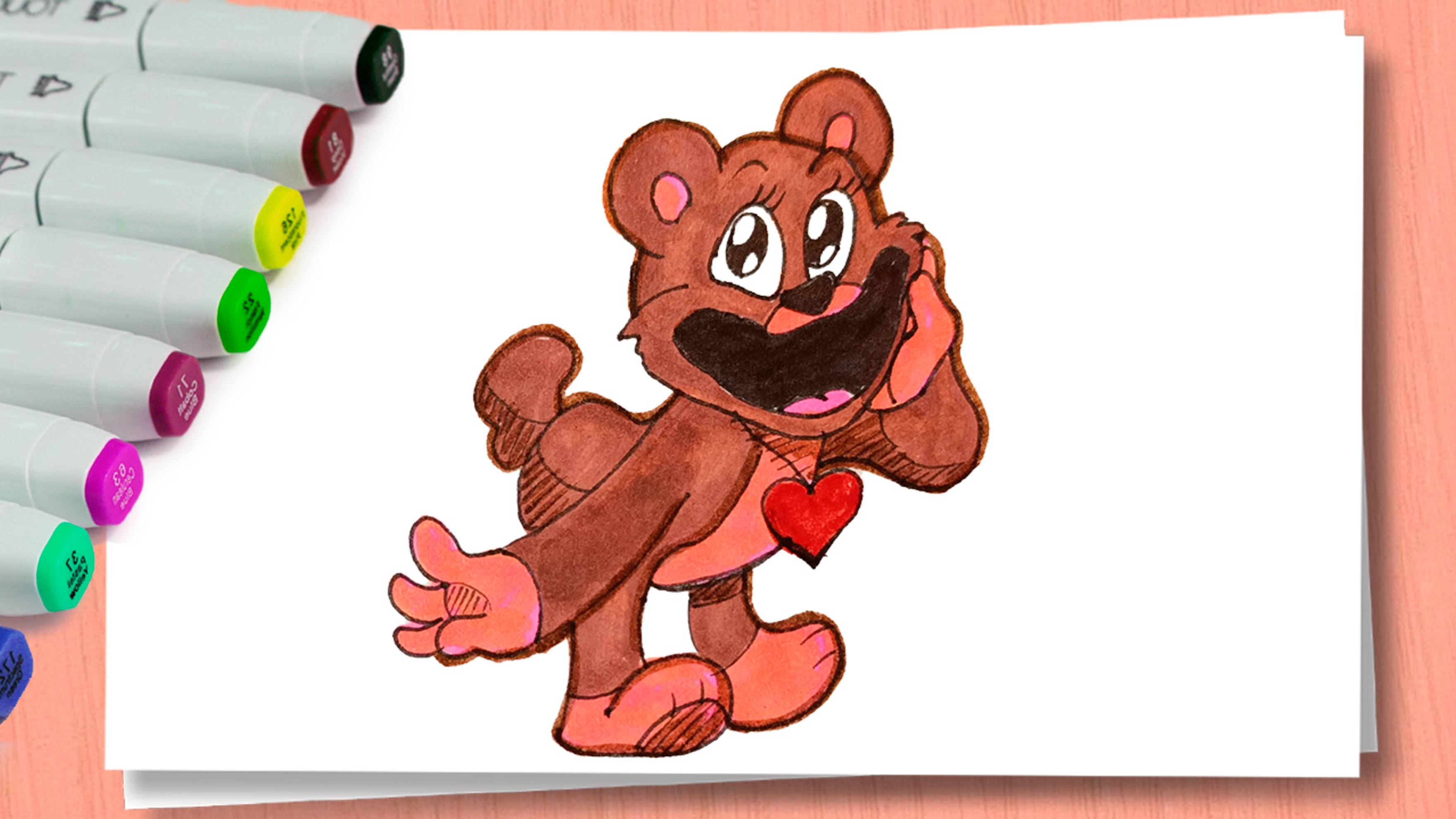 Как нарисовать улыбающиеся твари Мишка Бобби / How to draw Bobby Bearhug - Smiling Critters смотреть онлайн