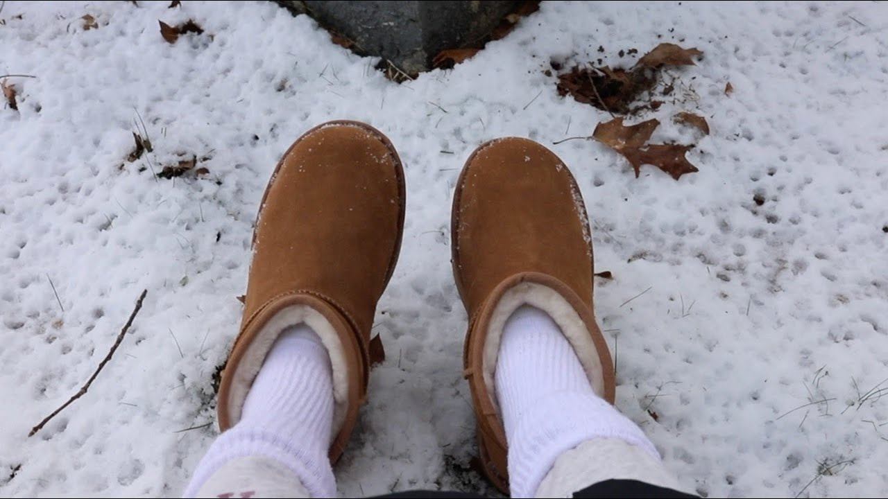 UGG ULTRA MINI PLATFORM, LAND'S END DOWN COAT OOTD IN SNOW,VLOG смотреть онлайн