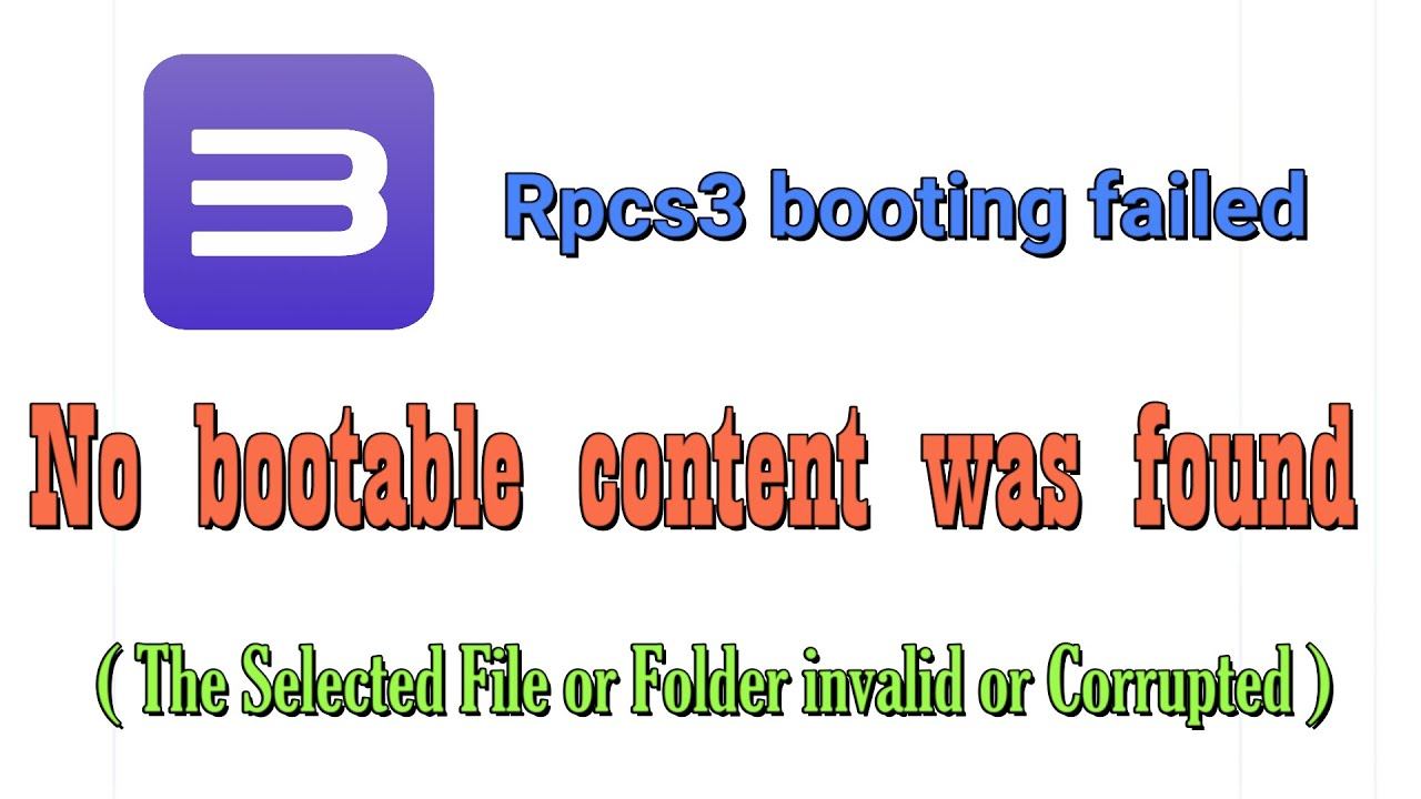 Rpcs3 booting failed no bootable content was found |The Selected File or Folder invalid or Corrupte смотреть онлайн