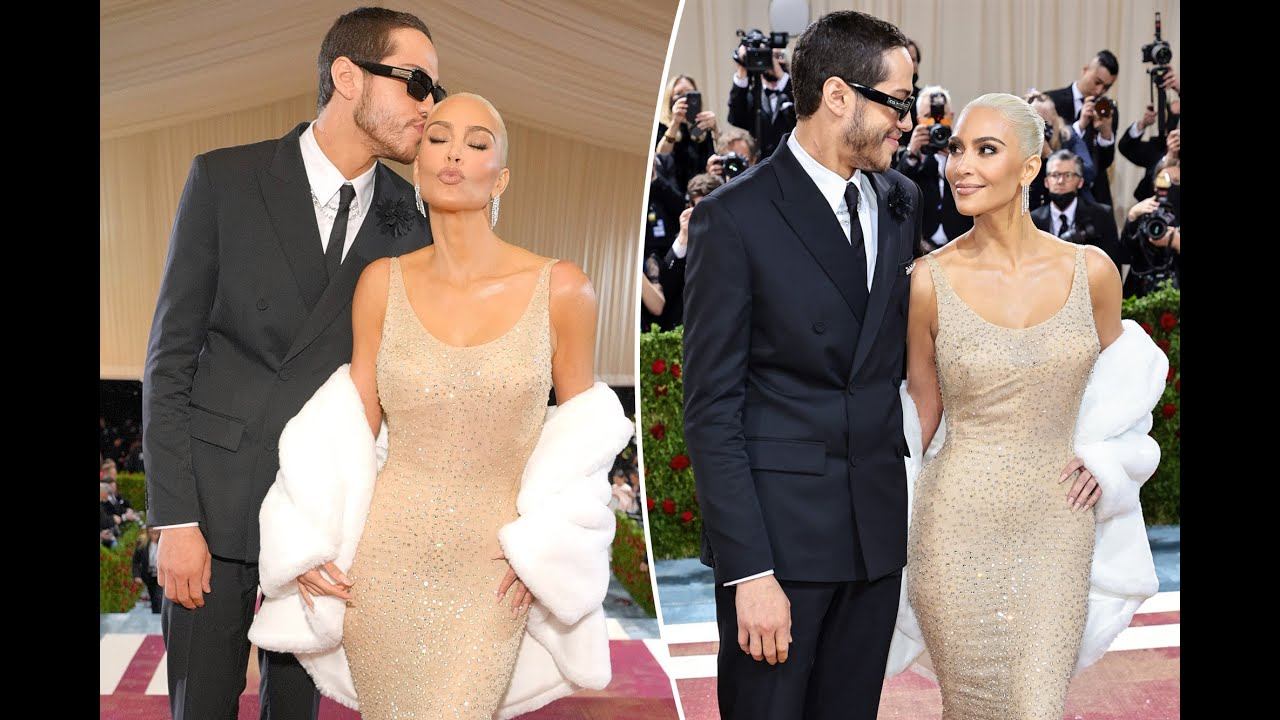 Pete Davidson gives Kim Kardashian a sweet kiss at Met Gala 2022 смотреть онлайн
