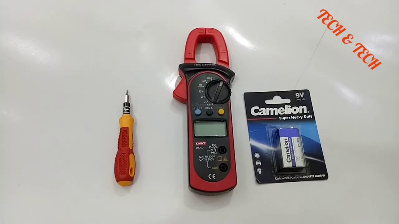 How to replace Battery of digital ac dc clamp meter 9v battery model. Uni t 203 смотреть онлайн