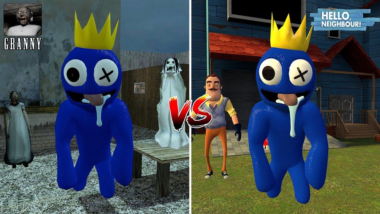 GRANNY BLUE RAINBOW FRIENDS VS HELLO NEIGHBOR BLUE RAINBOW FRIENDS (ROBLOX) ONLINE - WHO IS BEST? смотреть онлайн