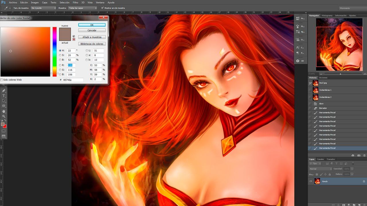 LINA [ DOTA ] || Ps Speed Painting смотреть онлайн