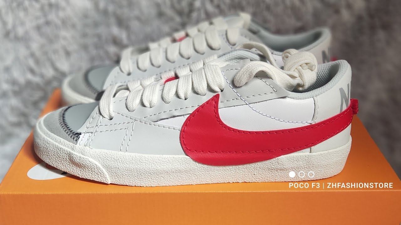 REVIEW DAN UNBOXING SNEAKER NIKE BLAZER 77 JUMBO UNIVERSITY RED смотреть онлайн