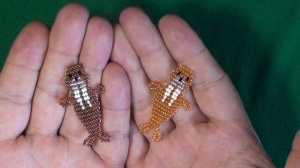 Морж из бисера способом параллельного плетения