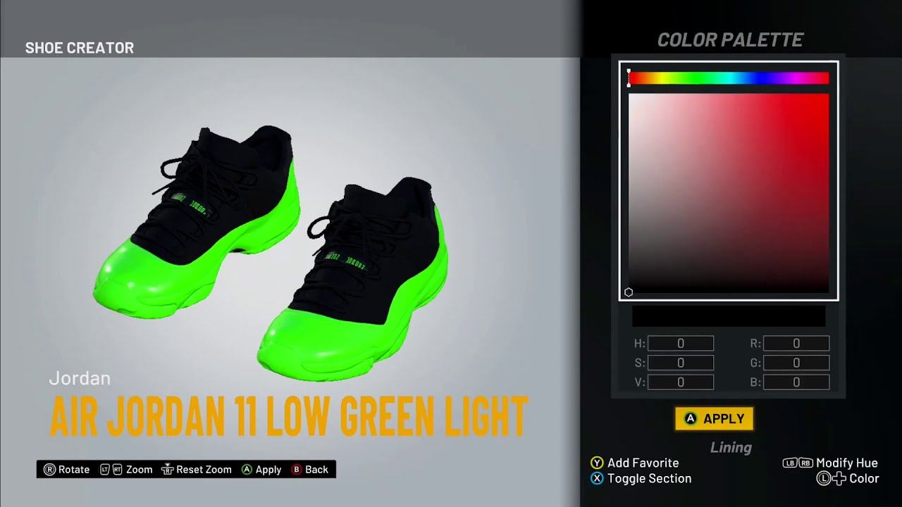 NBA 2K21 Shoe Creator: Air Jordan 11 Low “Green Light” смотреть онлайн