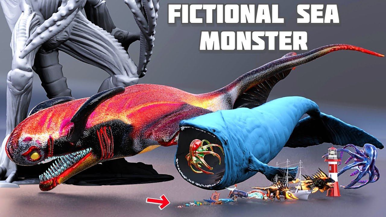 Fictional Deep Sea Creatures Size Comparison | the bloop vs el gran maja смотреть онлайн