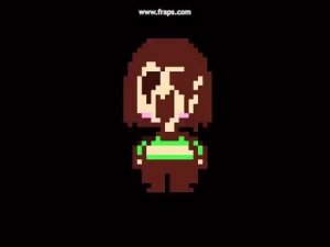 Скример Chara  undertale.