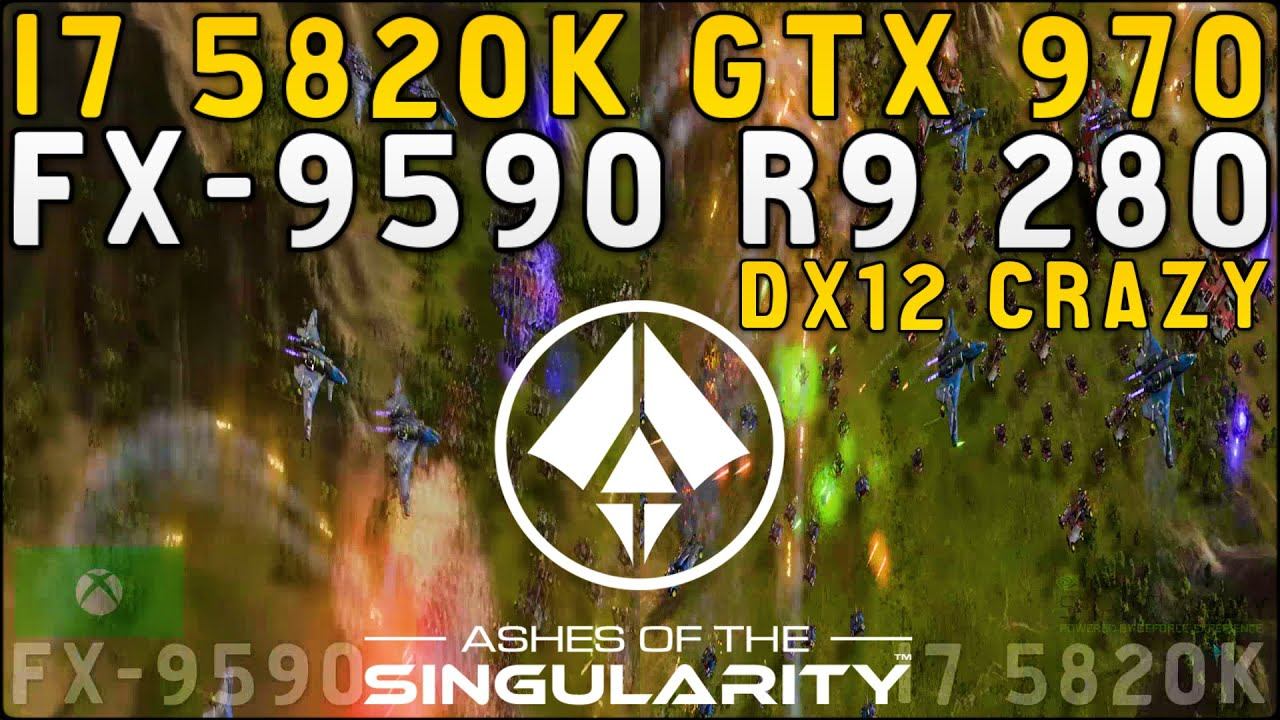 Ashes of the Singularity DX12 Crazy i7 5820K GTX 970 FX-9590 R9 280 смотреть онлайн