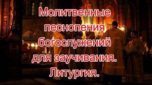 Молитвенные песнопения богослужений для заучивания. Литургия.