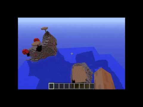 Minecraft mushroom biome seed 1.5.2 - 1.6.4, island survival, one tree, plenty of mushrooms смотреть онлайн