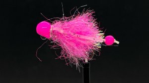 Нимфа для зимней ловли форели со льда Розовый Паучок Crazy Ass Как связать от GM FLY